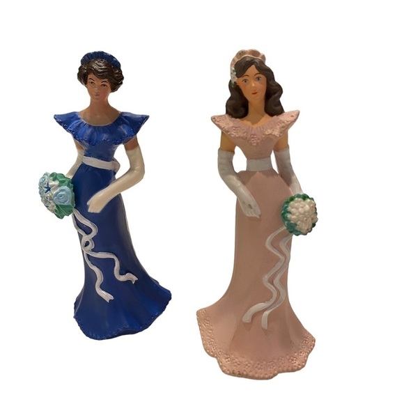 Wilton Bridesmaid in Pink/Blue Dress Cake Topper Figurines Decoration 1991 - Picture 5 of 12